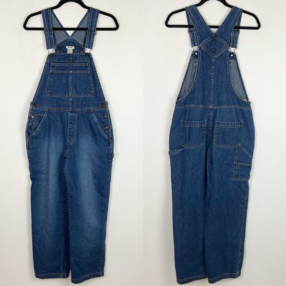Vintage Cherokee Bib Jean Overalls Women’s Small Blue Denim 100% Cotton - Picture 2 of 12